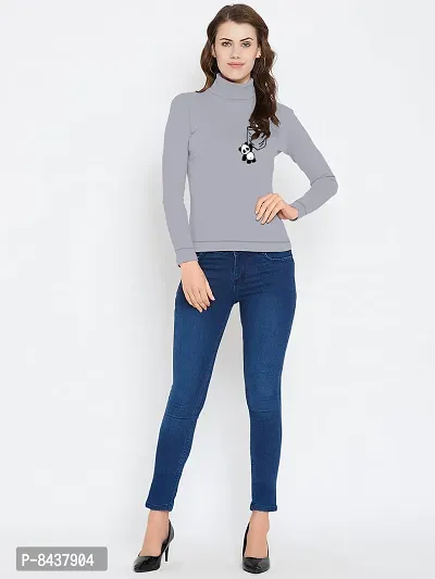 Ved Fashion Printed Long Sleeve Cotton T-Shirt for Women-thumb5