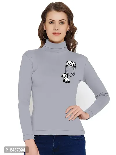 Ved Fashion Printed Long Sleeve Cotton T-Shirt for Women-thumb0