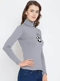 Ved Fashion Printed Long Sleeve Cotton T-Shirt for Women-thumb1