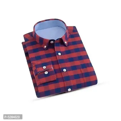Elegant Multicoloured Checked Cotton Casual Shirts For Men-thumb0