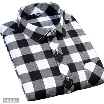 Trendy Men Cotton Blend Checks Shirt