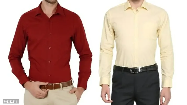 Stylish Men Full Sleeves Formal Shirts Pack of 2