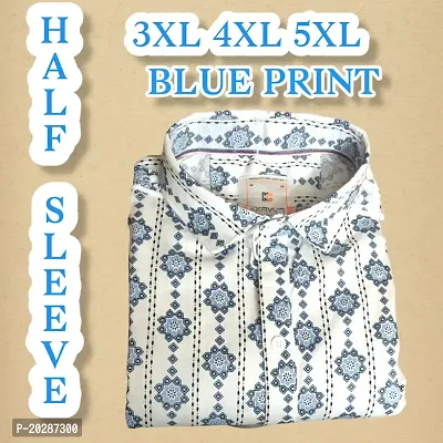 White Cotton Half sleeve shirt 5xl 4xl 3xl-thumb5