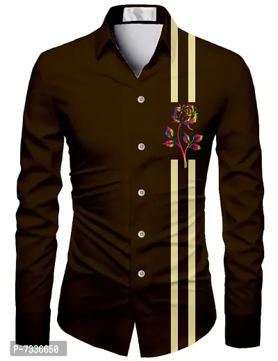 Stylish Fancy Polyester Printed Unstitched Fabrics Shirts For Men-thumb0