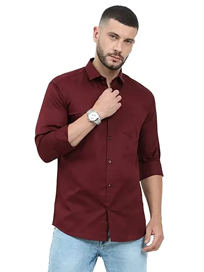 Stylish Cotton Solid Long Sleeves Formal Shirt