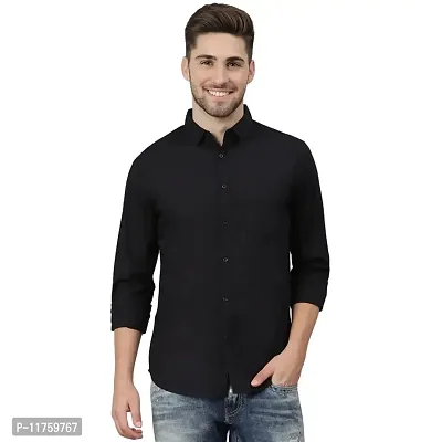 Classic Cotton Solid Casual Shirts for Men-thumb0