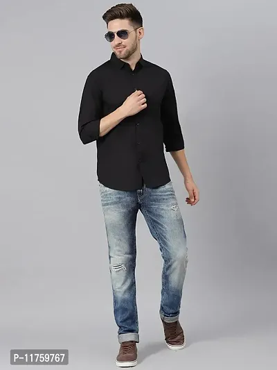 Classic Cotton Solid Casual Shirts for Men-thumb3