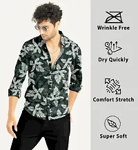 Striped Printed Spread Collar Casual Shirt For Men(Multicolor)-thumb2