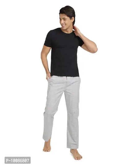 ATTWACT Mens Woven Solid Grey Color Pant (Large)-thumb5