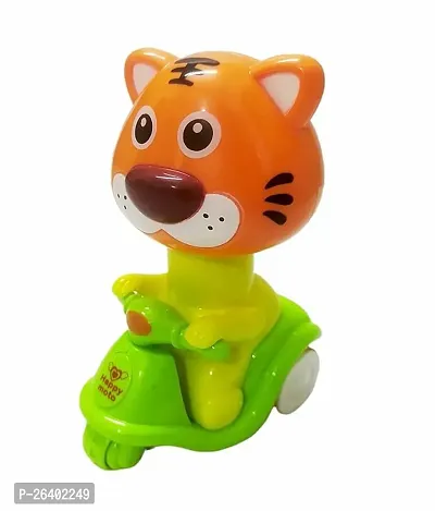Powered Toys For Kids Cute Animal Pressure Powered Scooty Car Play Set Press The Head Scooter Press N Go Toy For Boys Girls-thumb0
