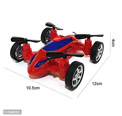 Automatic Movable Friction Powered Drone Helicopter Style Fly Car Toy For Kids Gift, Toys For Children Gift - Red Color
