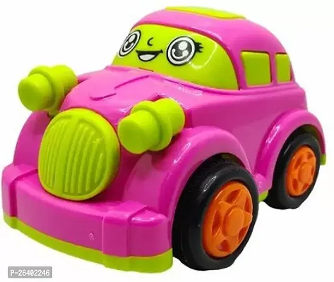 Car Toys Brown Unbreakable And Monster Truck Cars Push And Go Toy, Pink Color