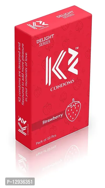 K2 Condoms Regular Extra Dotted Condoms For Mens Family Pack Flavoured (Banana, Strawberry, Banana) Combo Pack of 3 , (10 pieces per pack) 30 Dotted condoms for men family pack 500 under-thumb3