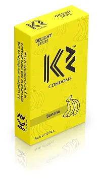 K2 Condoms Regular Extra Dotted Condoms For Mens Family Pack Flavoured (Banana, Strawberry, Banana) Combo Pack of 3 , (10 pieces per pack) 30 Dotted condoms for men family pack 500 under-thumb3