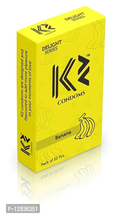 K2 Condoms Regular Extra Dotted Condoms For Mens Family Pack Flavoured (Banana, Strawberry, Banana) Combo Pack of 3 , (10 pieces per pack) 30 Dotted condoms for men family pack 500 under-thumb4