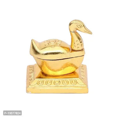 CRAFTAM Metal Swan Shape Sindoor Box Sindur Dani Kumkum Box for Wedding Gift (2 Pcs)-thumb4