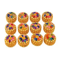 Craftam Aluminum Sindoor Daani, Kumkum Box Bharani Wedding Return Gifts (Set of 12)-thumb2