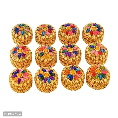 Craftam Aluminum Sindoor Daani, Kumkum Box Bharani Wedding Return Gifts (Set of 12)-thumb3