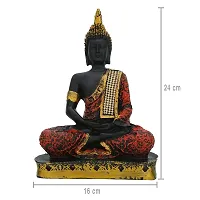 Craftam Resin Sitting Buddha Statue for Home Decor | Gautam Buddha Statue Showpiece Decorative Items for Home Living Room Office Desktop Table Decoration-thumb2