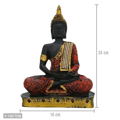 Craftam Resin Sitting Buddha Statue for Home Decor | Gautam Buddha Statue Showpiece Decorative Items for Home Living Room Office Desktop Table Decoration-thumb3