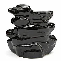 CRAFTAM Polyresin Smoke Backflow Fountain with 10 Free Backflow Cones Showpiece Figurine for Gift (10 x 7 x 10 cm, Black)-thumb4