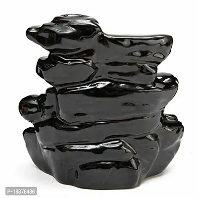 CRAFTAM Polyresin Smoke Backflow Fountain with 10 Free Backflow Cones Showpiece Figurine for Gift (10 x 7 x 10 cm, Black)-thumb5