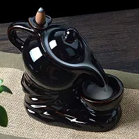 CRAFTAM Fountain Smoke Backflow Incense Holder with10 Incense Cone Decorative Showpiece-thumb1