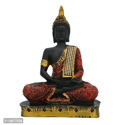 Craftam Resin Sitting Buddha Statue for Home Decor | Gautam Buddha Statue Showpiece Decorative Items for Home Living Room Office Desktop Table Decoration-thumb2