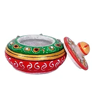 Craftam Marble Sindoor Dani, Sindoor Box, Kumkum Bharani Box (7.5 Cm X 7.5 Cm X 5 Cm)-thumb4