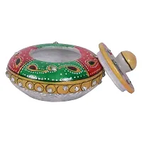 CRAFTAM Marble Sindoor Dani, Sindoor Box, Kumkum Bharani Box (7.5 Cm X 7.5 Cm X 5 Cm)-thumb4