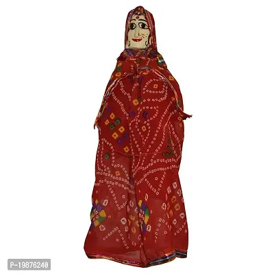 Craftam Rajasthani Handicrafts Colorful Wooden Face String Rajasthani Puppet Kathputli in Pair ( Random Color)-thumb4