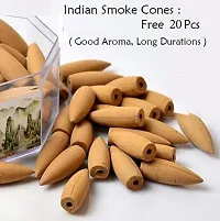 CRAFTAM Polyresin Adiyogi, Mahadev, Shiv Shankara Backflow Cone Incense Holder Decorative Showpiece with 20 Smoke Backflow Scented Cone Incenses-thumb4