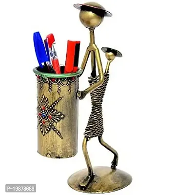 Craftam Wrought Iron Mother and Baby Pen Stand Pencil Holder for Office Table-thumb2