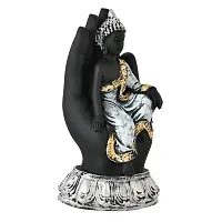 Craftam Polyresin Handcrafted Palm Buddha Statues Showpiece for Living Room Home Decor Vastu Gift-thumb2