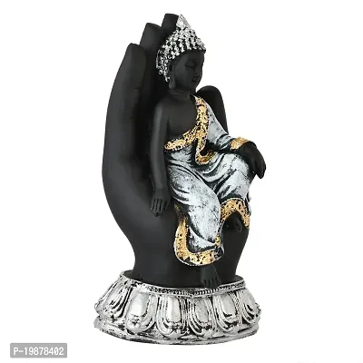 Craftam Polyresin Handcrafted Palm Buddha Statues Showpiece for Living Room Home Decor Vastu Gift-thumb3