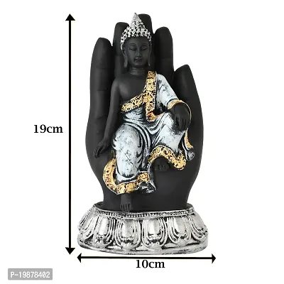 Craftam Polyresin Handcrafted Palm Buddha Statues Showpiece for Living Room Home Decor Vastu Gift-thumb5