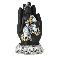 Craftam Polyresin Handcrafted Palm Buddha Statues Showpiece for Living Room Home Decor Vastu Gift-thumb1