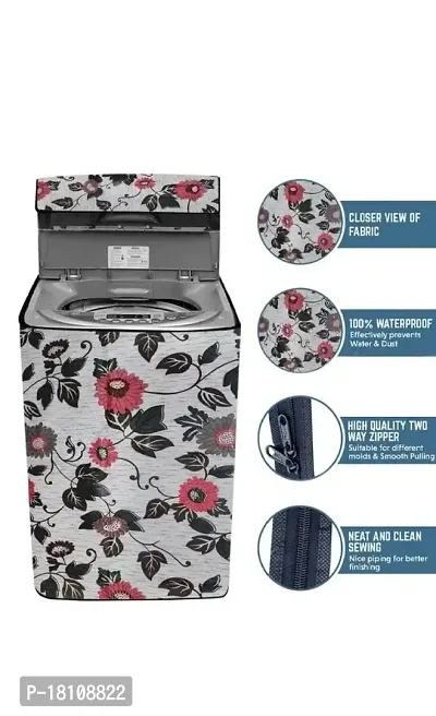 LOTUSKING Waterproof  Dustproof Washing Machine Cover Top Load  Fully Automatic Suitable for 6 kg, 6.2 kg, 6.5 kg , (58 x 89 x 58 cms vf