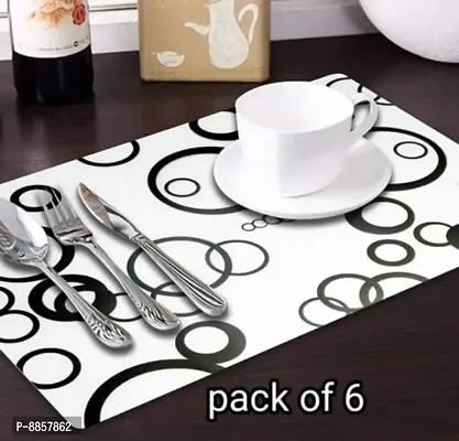 Classy PVC Printed Table Place Mats, Pack of 6