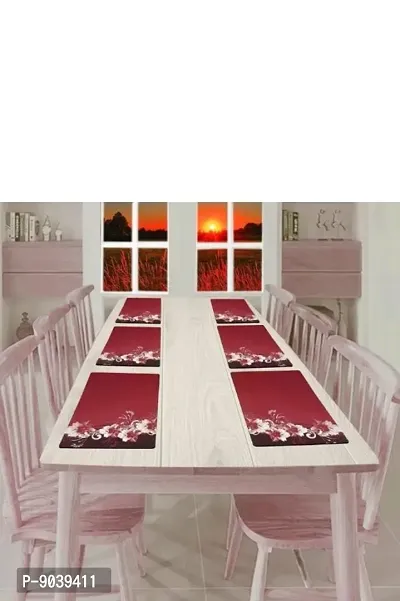New PVC Placemat/Dining Table Mat Set Of 6 Pieces-thumb5