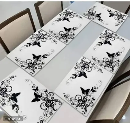 placemat / dining table mat/ fridge mat/drawer met set of 6  pcs( use of multipurpose)-thumb0