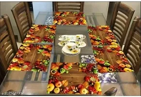 placemat / dining table mat/ fridge mat/drawer met set of 6  pcs( use of multipurpose)-thumb1