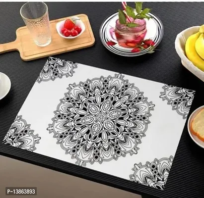 placemat / dining table mat/ fridge mat/drawer met set of 6  pcs( use of multipurpose)-thumb0