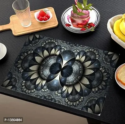 placemat / dining table mat/ fridge mat/drawer met set of 6  pcs( use of multipurpose)-thumb0