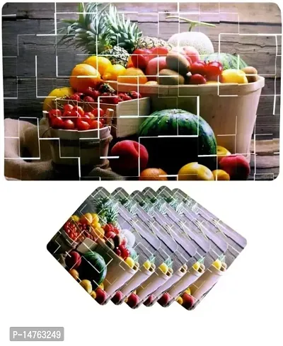 placemat / dining table mat/ fridge mat/drawer met set of 6  pcs( use of multipurpose)