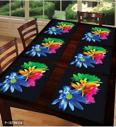 placemat / dining table mat/ fridge mat/drawer met set of 6  pcs( use of multipurpose)-thumb3