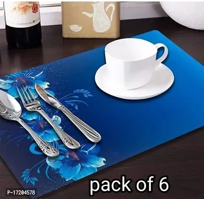 placemat / dining table mat/ fridge mat/drawer met set of 6  pcs( use of multipurpose)-thumb4