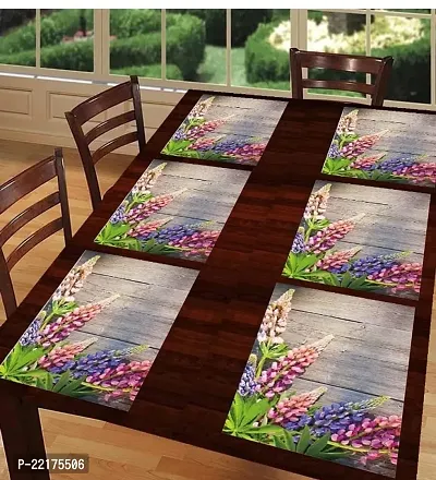 placemat / dining table mat/ fridge mat/drawer met set of 6  pcs( use of multipurpose)-thumb3