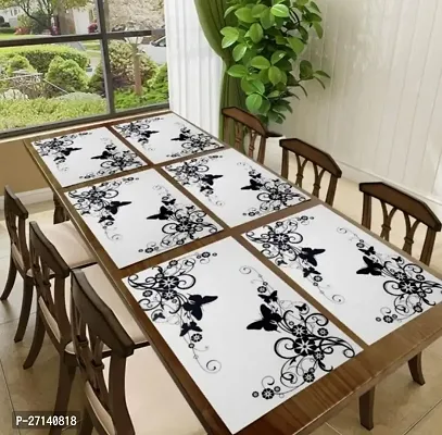 Classic PVC Printed Place Mats, Pack of 6