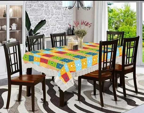 Prozone PVC Waterproof & Dustproof Center Table Cover for 6 Seater,Printed Rectangular Table Cover for Living Room,Dining Room,Size-60x90 Inches